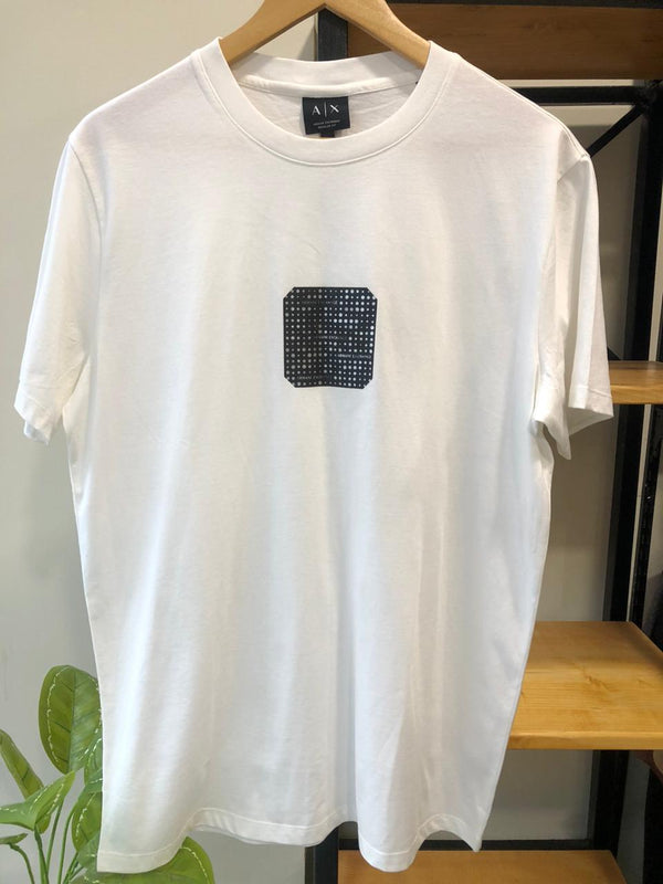 ARMANI EXCHANGE METALIC LOGO - WHITE